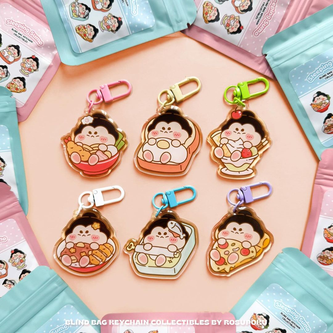 Blind Bag Sleeping Sumo Keychain