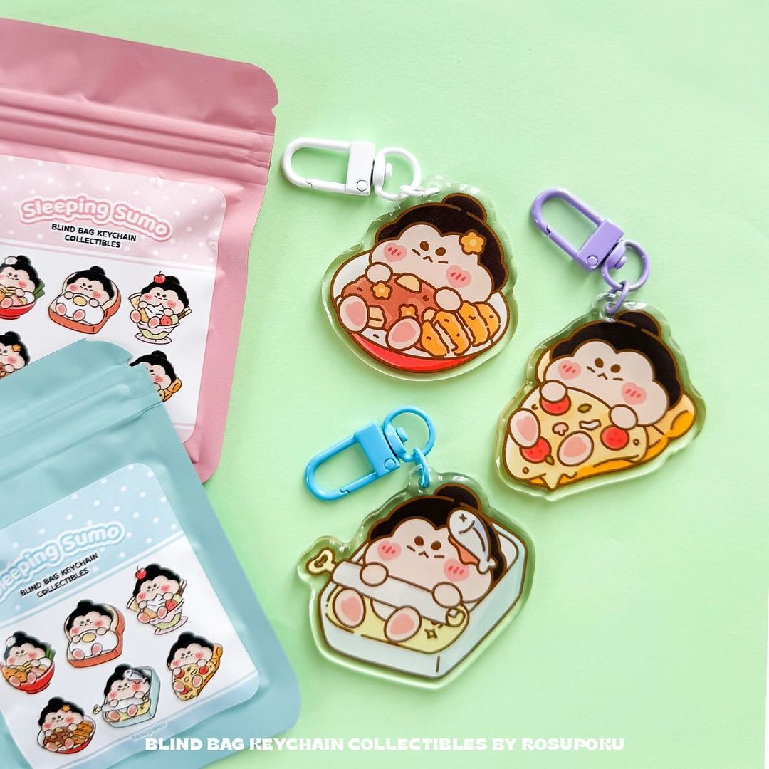 Blind Bag Sleeping Sumo Keychain