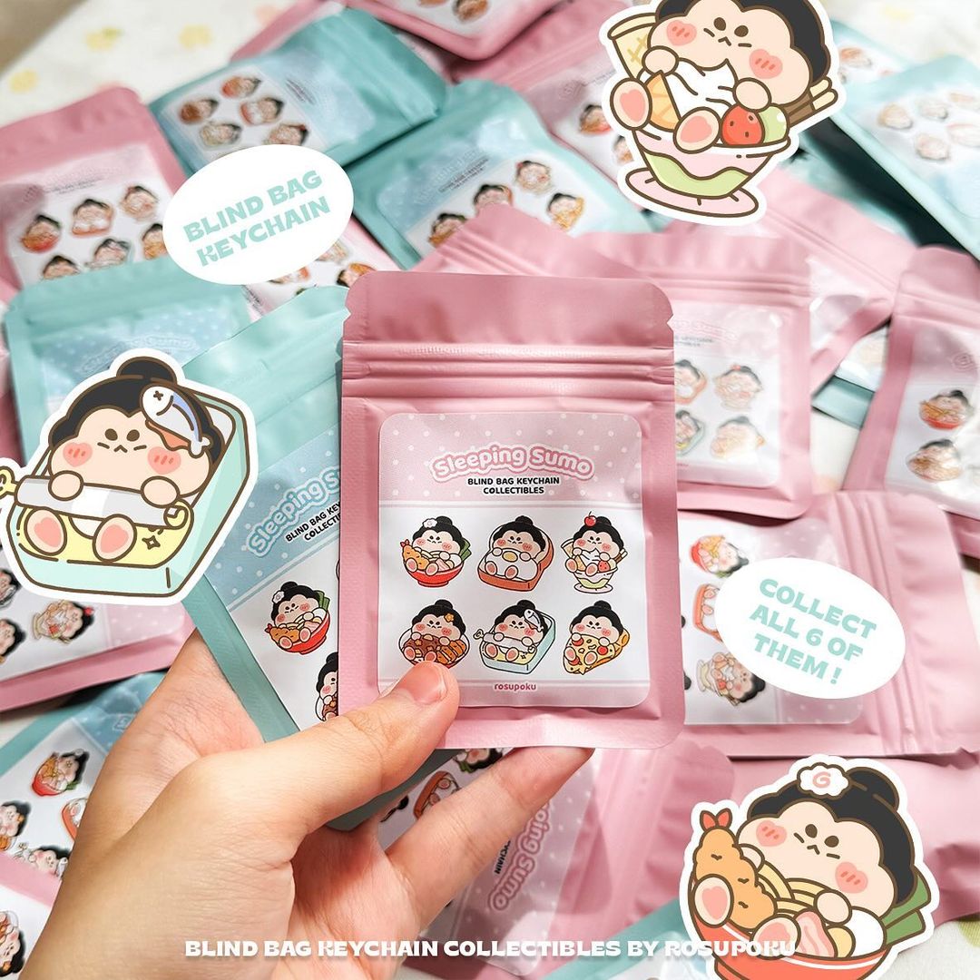 Blind Bag Sleeping Sumo Keychain