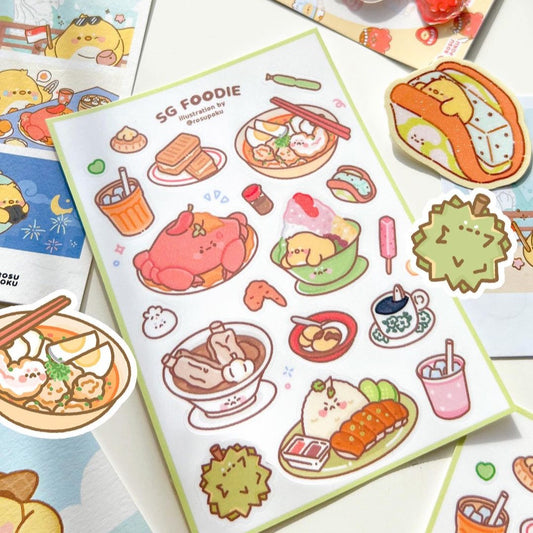 Singapore Foodie Big Sticker Sheet