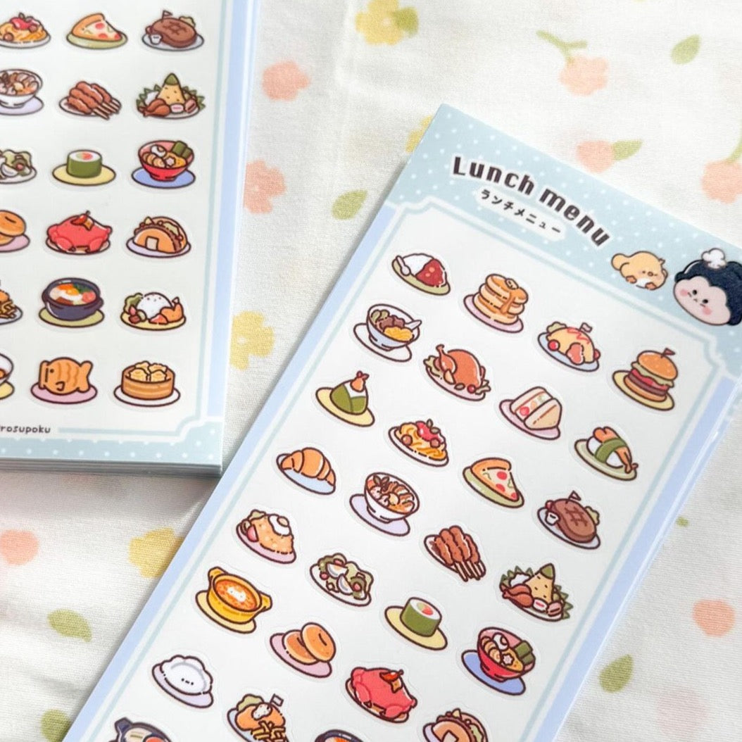 Lunch Menu Big Sticker Sheet