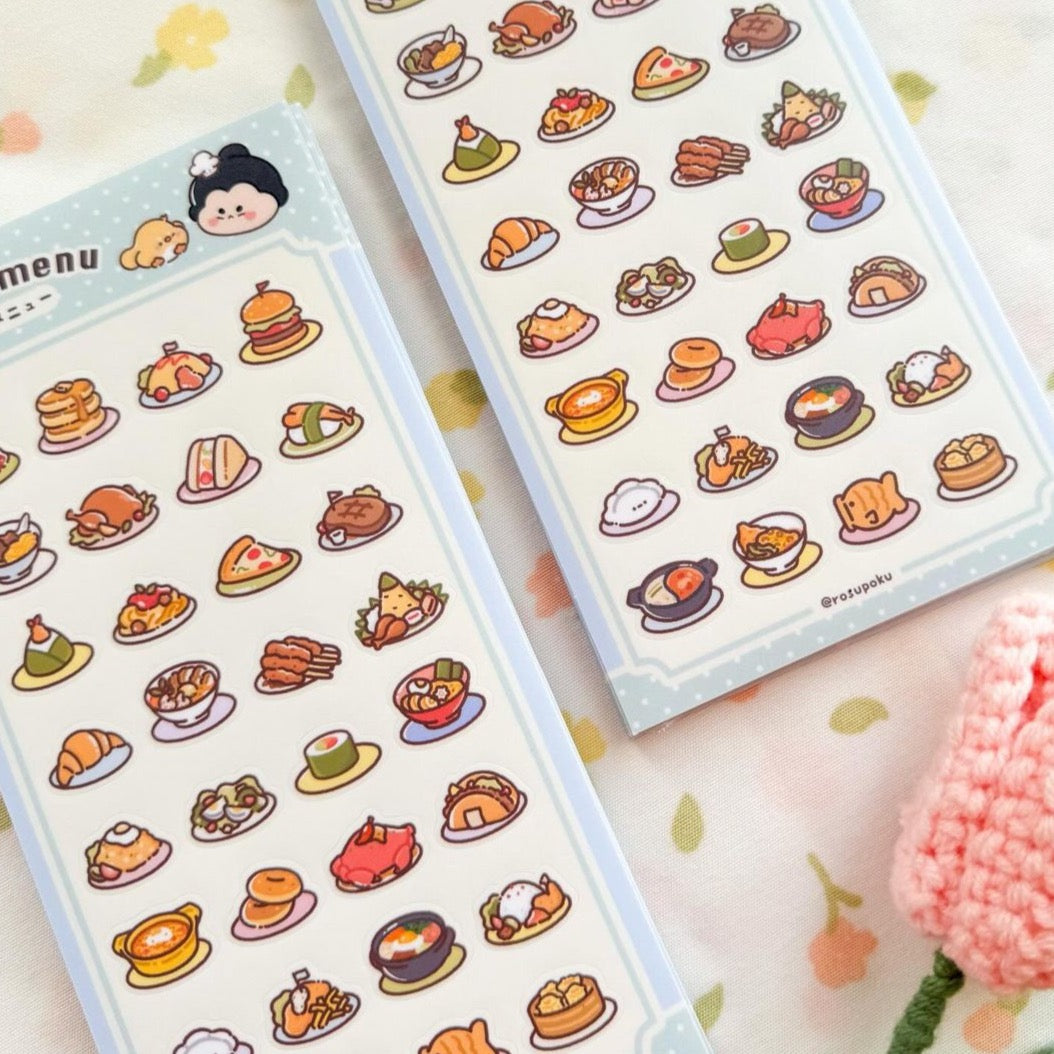 Lunch Menu Big Sticker Sheet