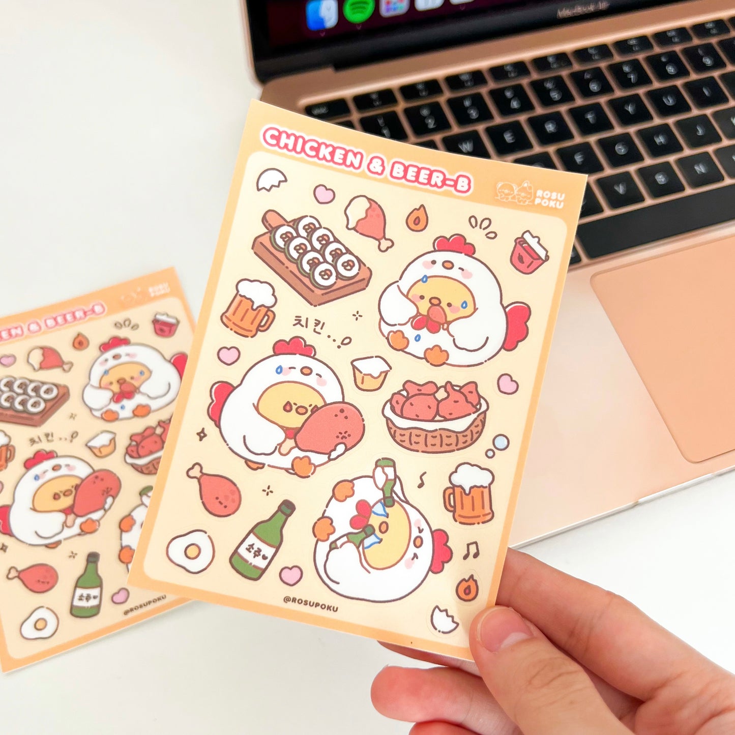 Chicken and Beer-b Sticker Sheet