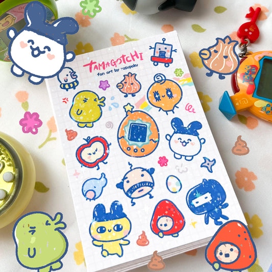 Tamagotchi Fanart Sticker Sheet