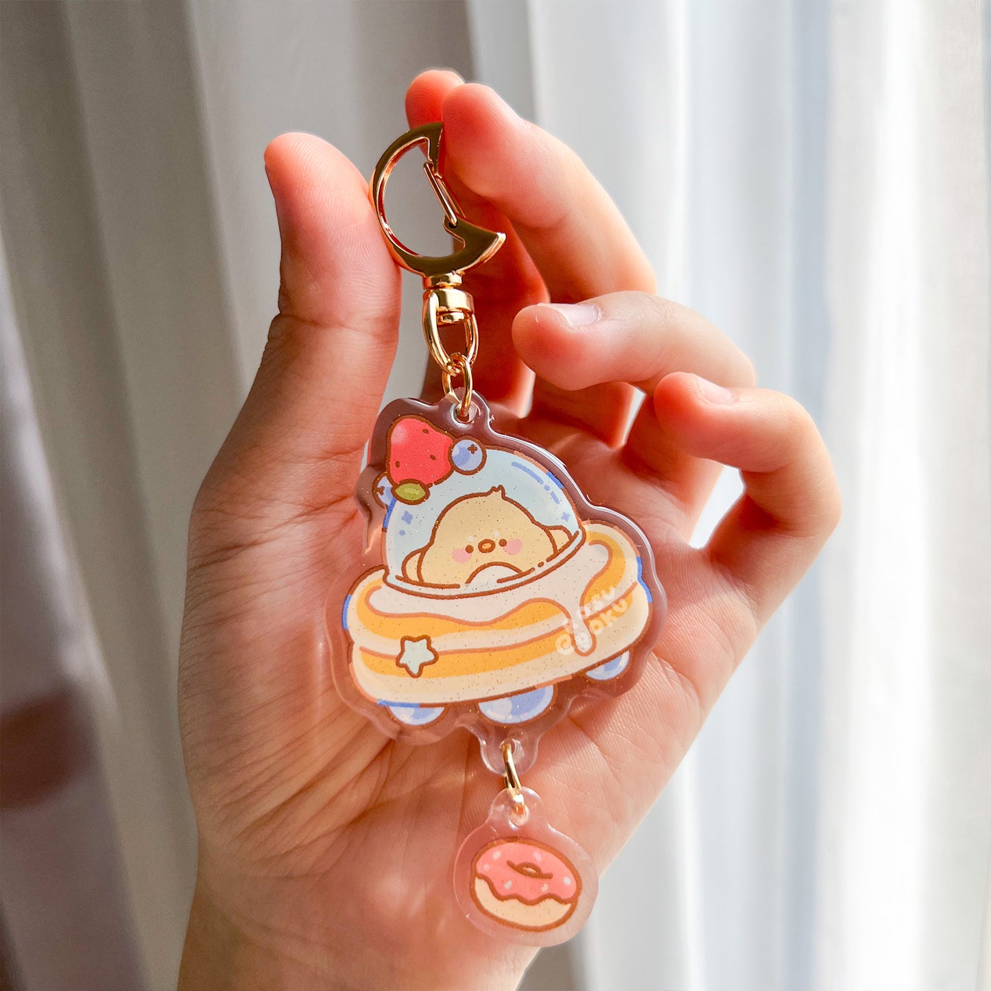 Donut Space Keychain