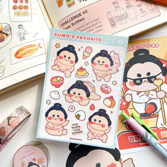 Sumo's Favorite Food Sticker Sheet