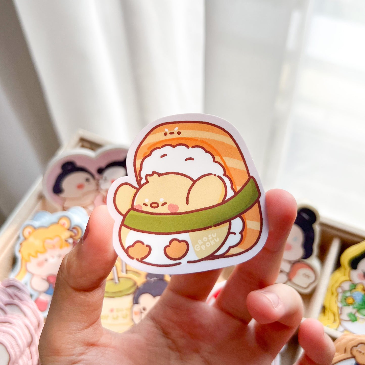 Tako & Sushi Birb Single Sticker